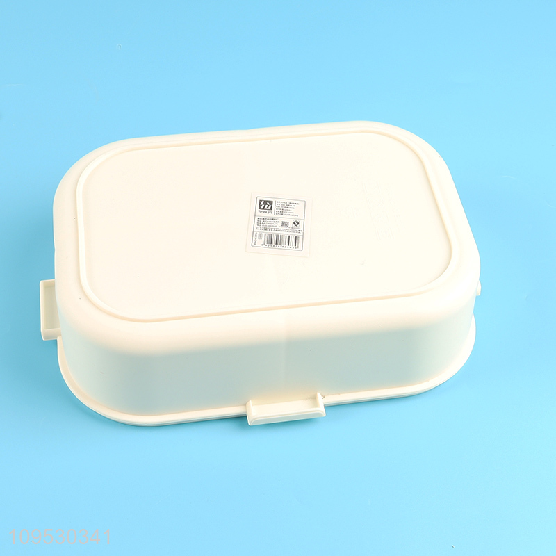 Low price 1400ml portable lunch box with spoon and fork