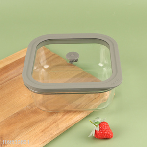 New arrival square glass food container preservation box