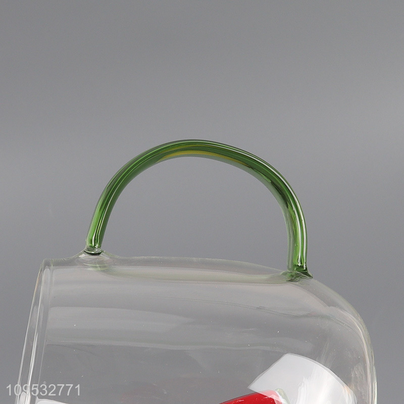 Online wholesale glass cup drinking cup with handle