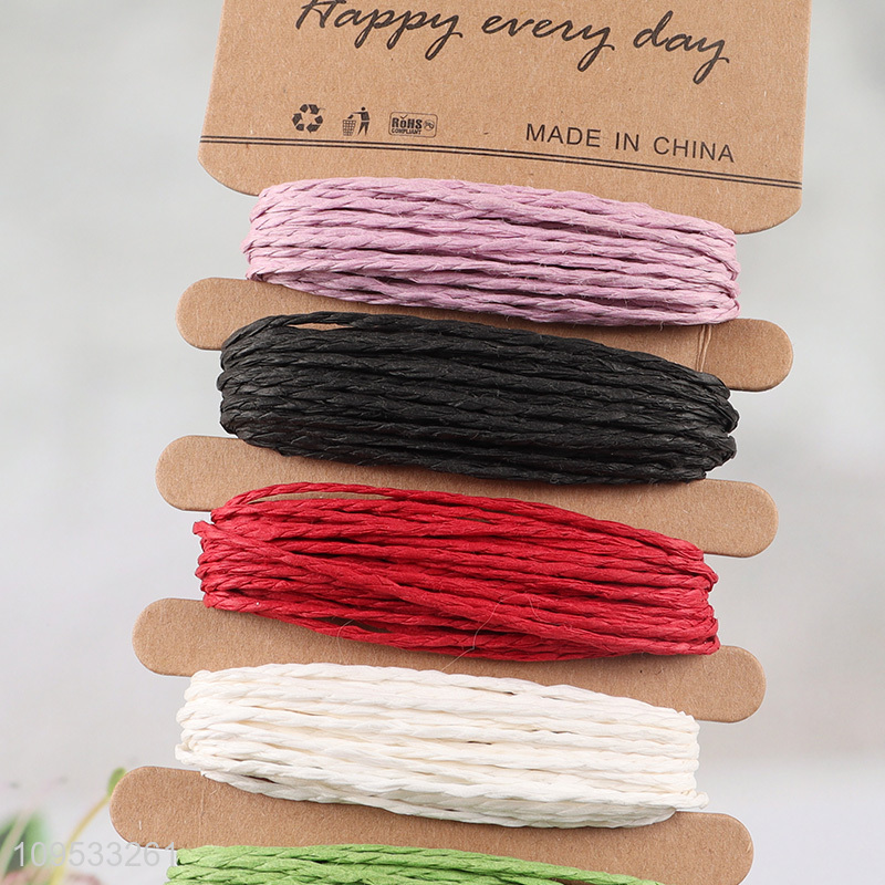 Fashion 6 Colors Soft Paper Raffia String For Gift Wrapping