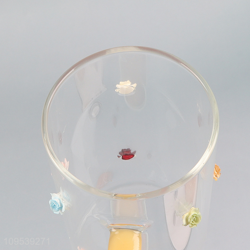 New arrival  glass drinking cup juice cup with handle
