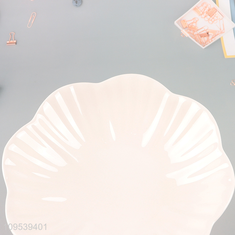 Hot selling flower shape ceramic tableware plate