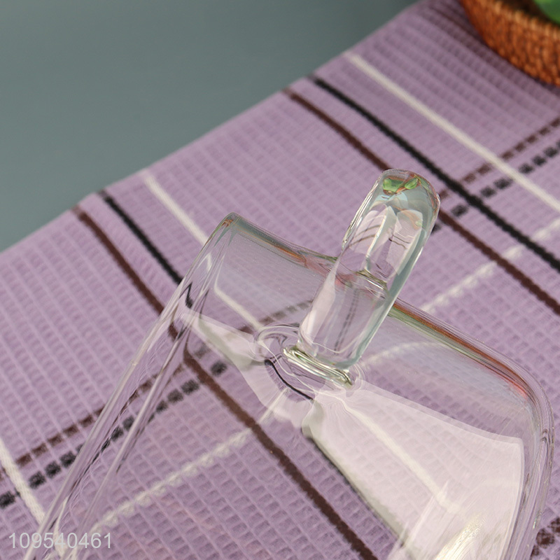 Low price double ear glass pot for sale