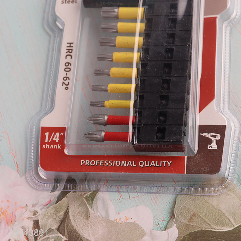 China wholesale 10pcs screwdriver bit set for hardware