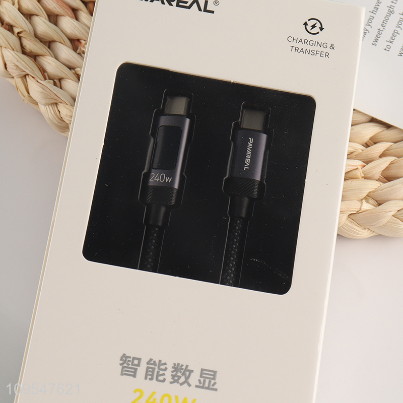 Good selling 240W aluminum alloy braided fast charging data cable