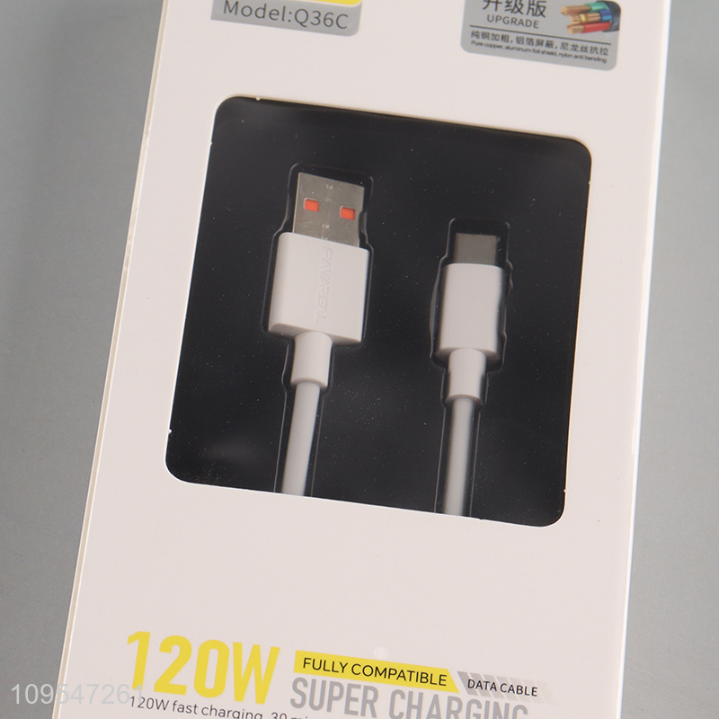 Good quality 120w fast charge data cable for sale